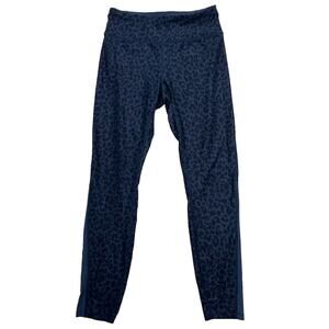 Juicy Couture Leggings Womens Medium Gray Blue Leopard Sport Athleisure Y2K